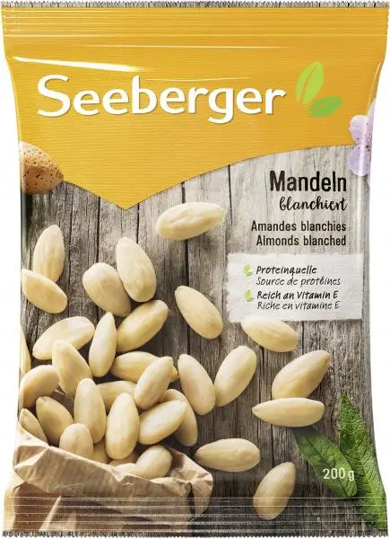 Nozes Seeberger | Amêndoas descascadas Seeberger | Alimentos Seeberger | Nozes alemãs | 7 onças no total