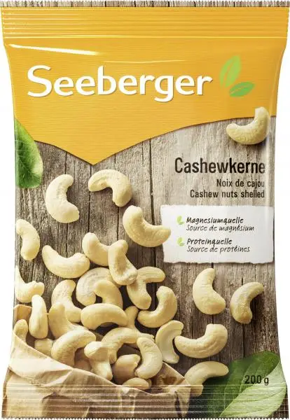 Nozes Seeberger | Castanhas de caju Seeberger | Seeberger Food | Nozes alemãs | 7 onças no total