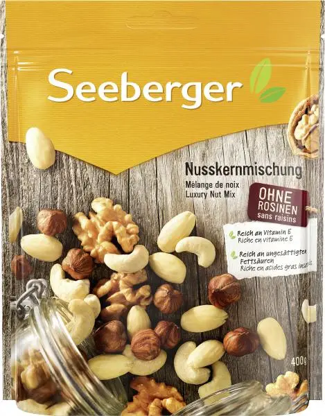 Nozes Seeberger | Mistura de nozes | Alimentos Seeberger | Nozes alemãs | 14,1 onças no total