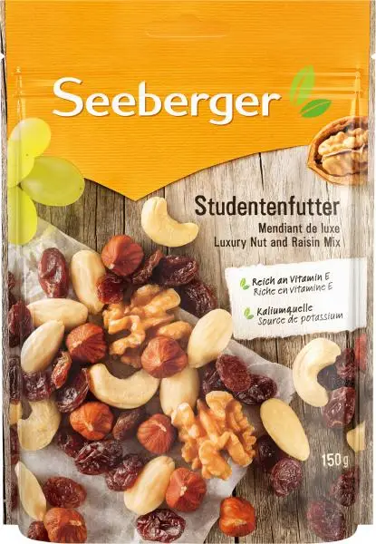 Nozes Seeberger | Mistura de frutos secos Seeberger | Alimentos Seeberger | Nozes alemãs | 5,2 onças no total