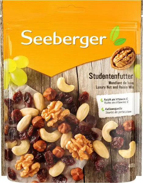 Nozes Seeberger | Mistura de nozes Seeberger | Alimentos Seeberger | Nozes alemãs | 14,1 onças no total