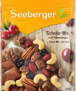Nozes Seeberger | Mistura de Chocolate com Nozes Pecãs Seeberger | Alimentos Seeberger | Nozes Alemãs | 5,2 onças no total