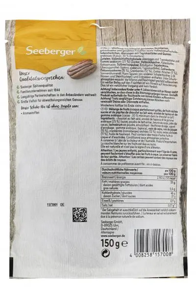 Nozes Seeberger | Mistura de Chocolate com Nozes Pecãs Seeberger | Alimentos Seeberger | Nozes Alemãs | 5,2 onças no total - Image 2