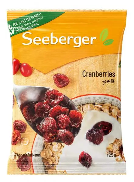 Nozes Seeberger | Cranberries Seeberger | Alimentos Seeberger | Nozes alemãs | 4,4 onças no total