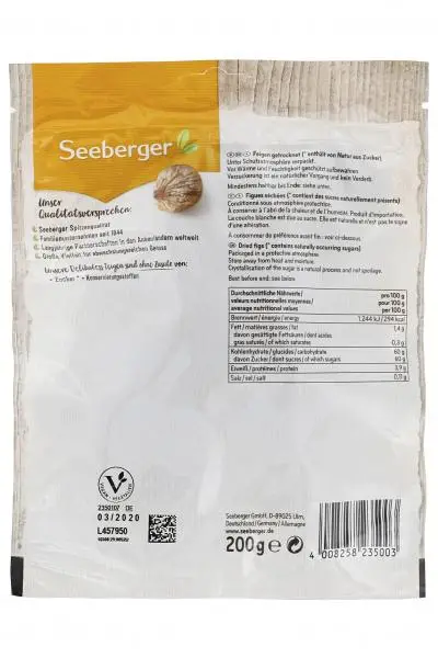 Nozes Seeberger | Figos Delicacy Seeberger | Alimentos Seeberger | Nozes alemãs | 7 onças no total - Image 2