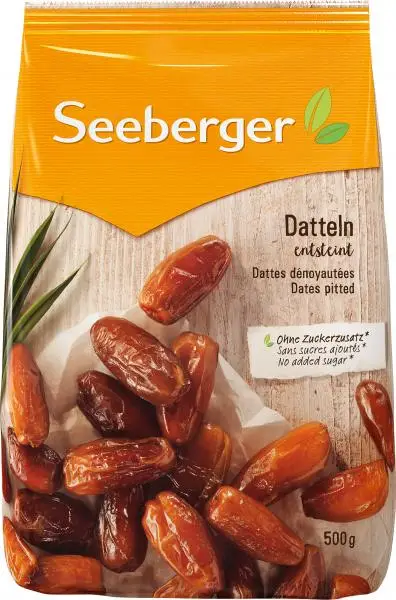 Nozes Seeberger | Tâmaras sem caroço Seeberger | Alimentos Seeberger | Nozes alemãs | 17,6 onças no total