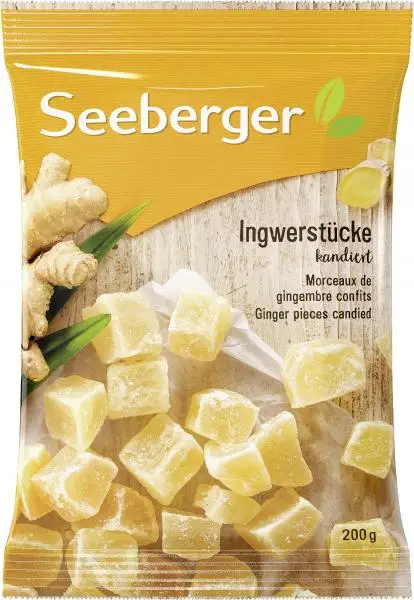 Nozes Seeberger | Pedaços de Gengibre Seeberger | Alimentos Seeberger | Nozes Alemãs | 7 onças no total