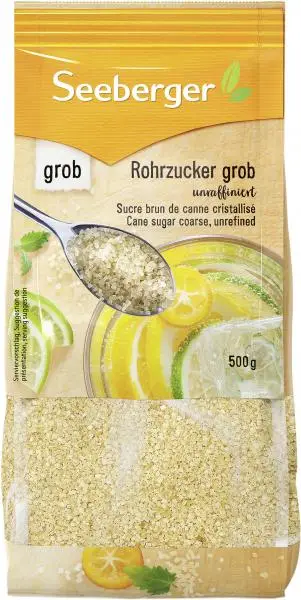 Seeberger Nuts | Seeberger Cane Sugar Unrefined Coarse | Seeberger Food | German Nuts | 17,6 Ounce Total