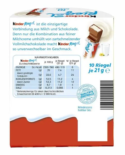 Chocolat Kinder | Barre chocolatée Kinder | Barres Kinder | Barres chocolatées Kinder | 7,4 onces au total – Image 3
