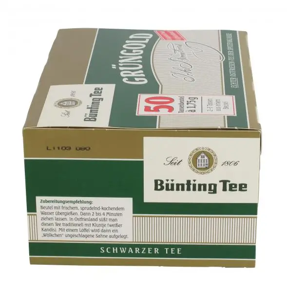 Bünting Tee | Bünting Tee Green Gold Cup Bag | Bünting Tee | Deutscher Tee | Insgesamt 3 Unzen – Bild 2