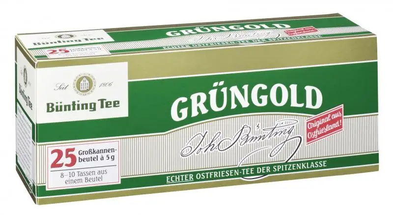 Bünting Tee | Bünting Tee Green Gold Large Teapot Bag | Bünting Tee | Deutscher Tee | Insgesamt 4,4 Unzen