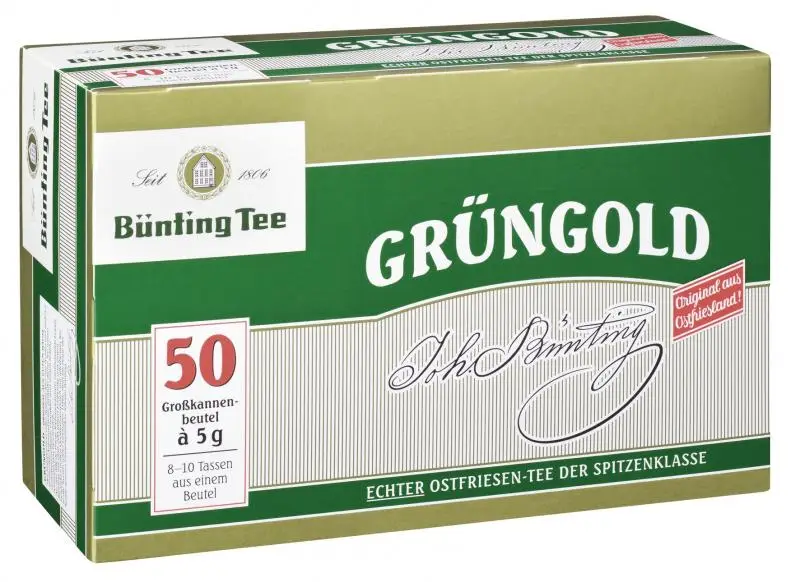 Bünting Tee | Bünting Tee Green Gold Große Teekanne | Bünting Tee | Deutscher Tee | 8,8 Unzen insgesamt