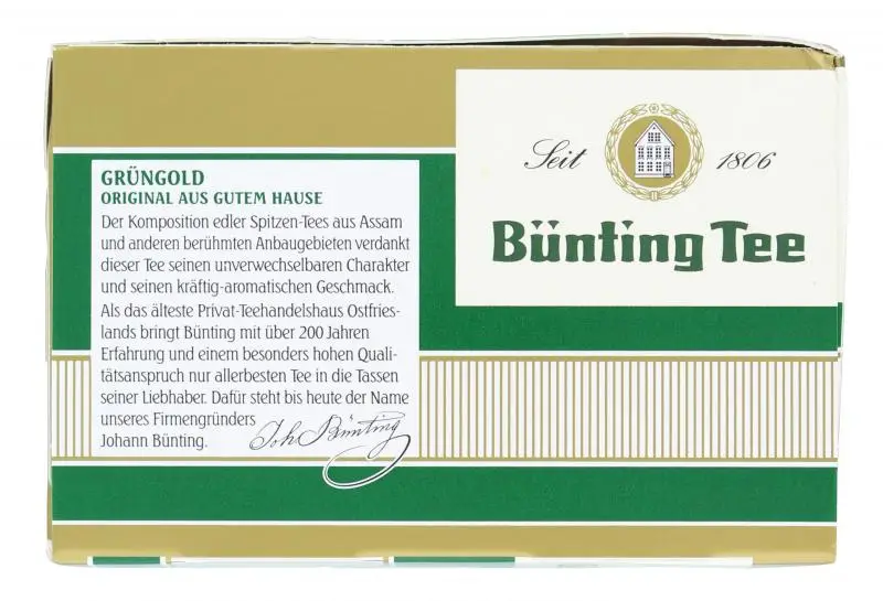 Bünting Tee | Bünting Tee Green Gold Jug Bag | Bünting Tee | Deutscher Tee | 4,9 Unzen insgesamt – Bild 2