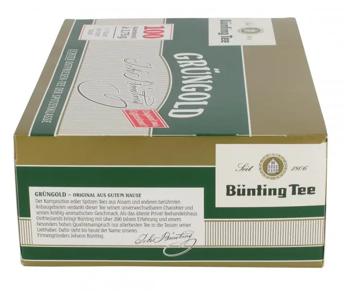 Bünting Tee | Bünting Tee Green Gold Cup Bag | Bünting Tee | Deutscher Tee | Insgesamt 6,1 Unzen – Bild 3