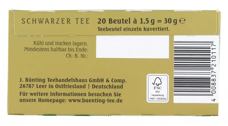 Bünting Tee | Tee für 1 Glas | Bünting Tee | Deutscher Tee | 1 Unze insgesamt – Bild 4