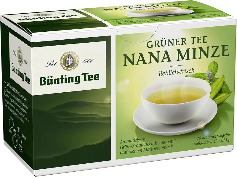 Bünting Tee | Nana Minztee | Bünting Tee | Deutscher Tee | 1,2 Unzen insgesamt