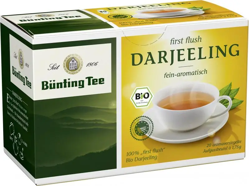 Bünting Tee | Bünting Tee Bio Darjeeling | Bünting Tee | Deutscher Tee | Insgesamt 1,2 Unzen