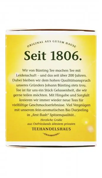 Bünting Tee | Bünting Tee Bio Darjeeling | Bünting Tee | Deutscher Tee | Insgesamt 1,2 Unzen – Bild 2