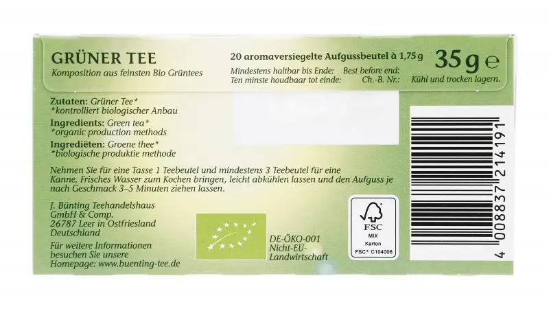 Bünting Tee | Grüner Tee | Bünting Tee | Deutscher Tee | 1,2 Unzen insgesamt – Bild 4