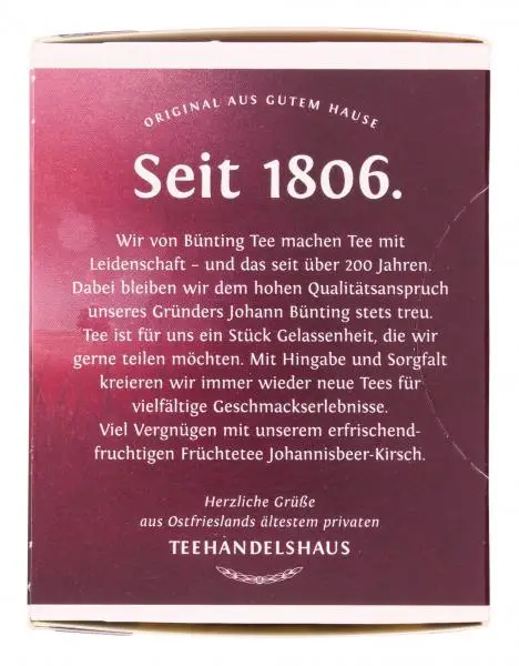 Bünting Tee | Bünting Tee Johannisbeere-Kirsche | Bünting Tee | Deutscher Tee | Insgesamt 1,7 Unzen – Bild 2