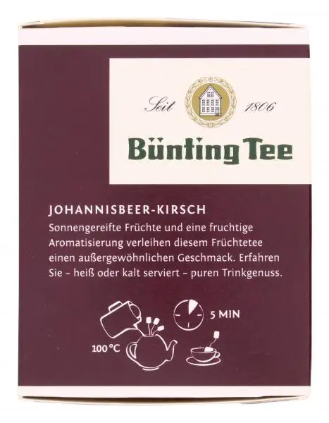 Bünting Tee | Bünting Tee Johannisbeere-Kirsche | Bünting Tee | Deutscher Tee | Insgesamt 1,7 Unzen – Bild 3