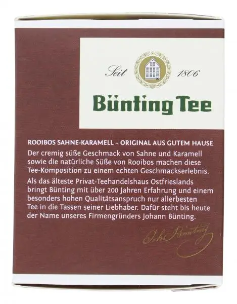 Bünting Tee | Bünting Tee Rooibos Cream Caramel | Bünting Tee | Deutscher Tee | Insgesamt 1,2 Unzen – Bild 2