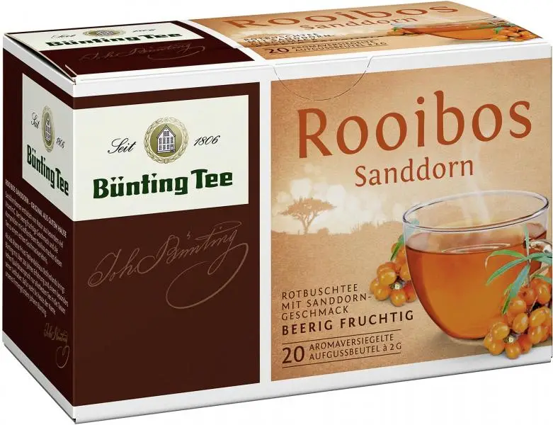 Bünting Tee | Bünting Tee Rooibos Sanddorn | Bünting Tee | Deutscher Tee | Insgesamt 1,4 Unzen