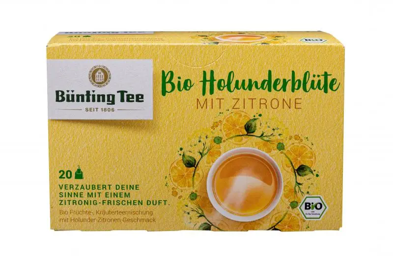 Bünting Tee | Bünting Tee Holunderblüte mit Zitrone | Bünting Tee | Deutscher Tee | Insgesamt 1,7 Unzen