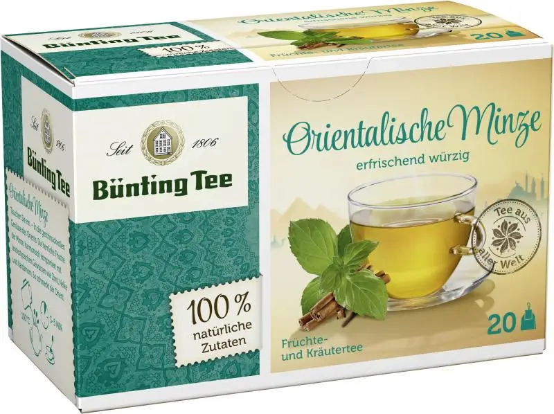 Bünting Tee | Bünting Tee Oriental Mint | Bünting Tee | Deutscher Tee | 1,2 Unzen insgesamt