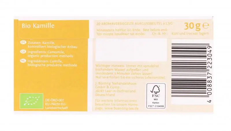 Bünting Tee | Bio-Kamillentee | Bünting Tee | Deutscher Tee | 1 Unze insgesamt – Bild 2