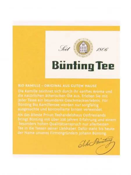 Bünting Tee | Bio-Kamillentee | Bünting Tee | Deutscher Tee | 1 Unze insgesamt – Bild 3