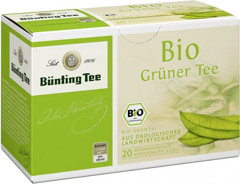 Bünting Tee | Bünting Tee Bio-Grüntee | Bünting Tee | Deutscher Tee | Insgesamt 1,2 Unzen