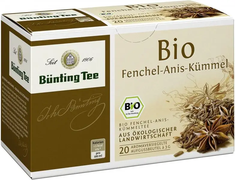 Bünting Tee | Bünting Tee Bio Fenchel Anis Kreuzkümmel | Bünting Tee | Deutscher Tee | 2,1 Unzen insgesamt