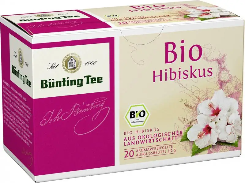 Bünting Tee | Bünting Tee Bio Hibiskus | Bünting Tee | Deutscher Tee | 1,4 Unzen insgesamt