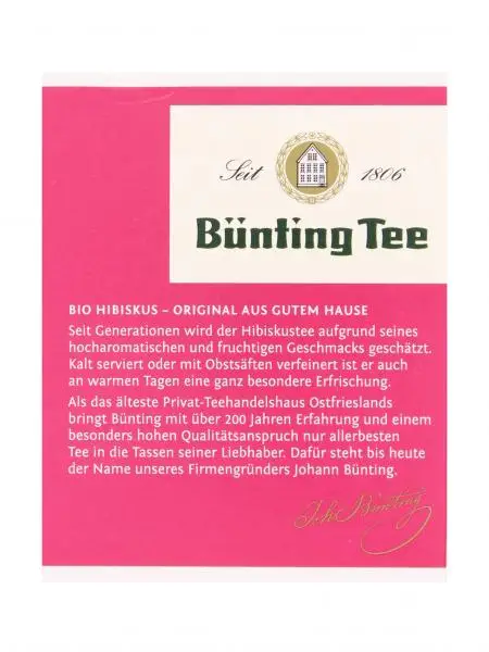 Bünting Tee | Bünting Tee Bio Hibiskus | Bünting Tee | Deutscher Tee | 1,4 Unzen insgesamt – Bild 3