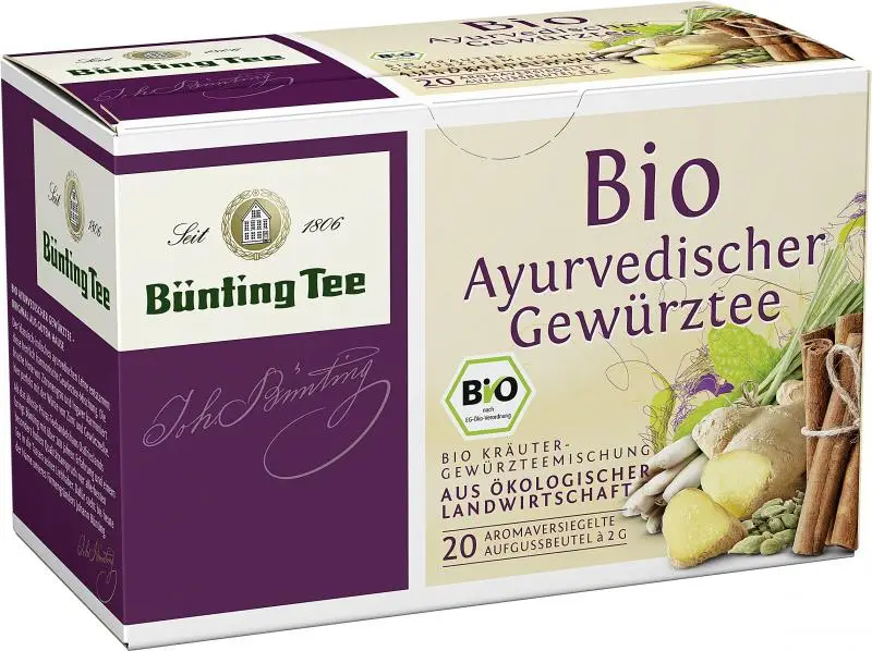 Bünting Tee | Bünting Tee Bio-Ayurveda-Gewürztee | Bünting Tee | Deutscher Tee | Insgesamt 1,4 Unzen