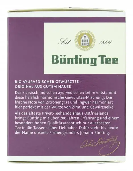 Bünting Tee | Bünting Tee Bio-Ayurveda-Gewürztee | Bünting Tee | Deutscher Tee | Insgesamt 1,4 Unzen – Bild 4