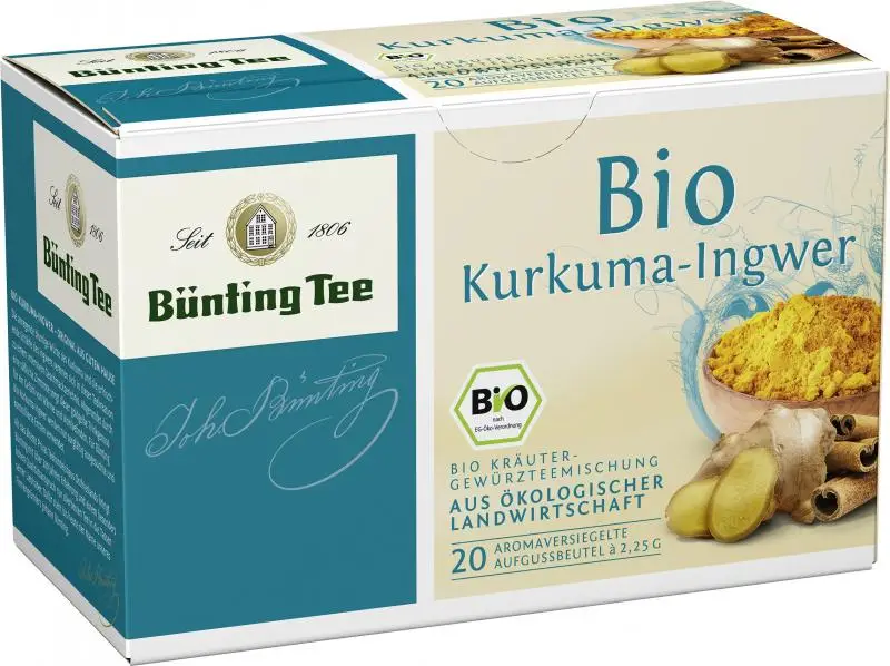 Chá Bünting | Chá de Gengibre e Cúrcuma | Chá Bünting | Chá Alemão | 1,4 onças no total