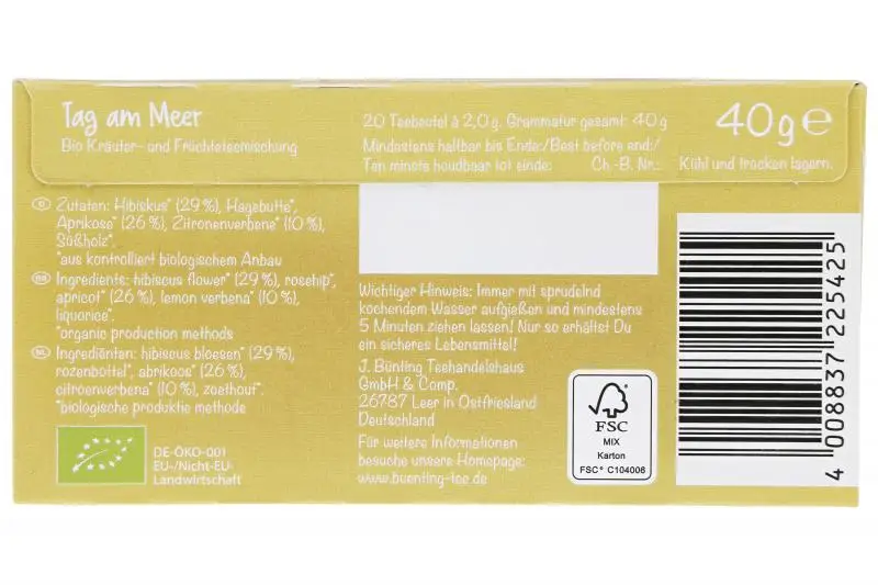 Bünting Tee | Bünting Tee Tag am Meer | Bünting Tee | Deutscher Tee | 1,4 Unzen insgesamt – Bild 4