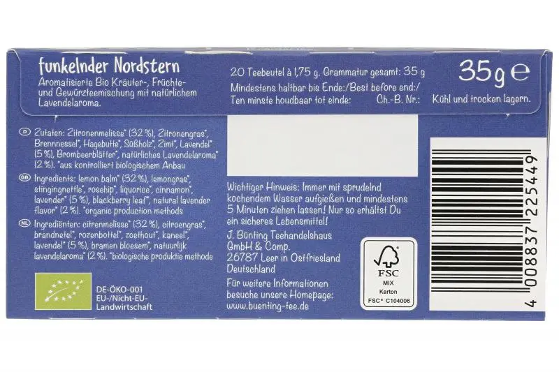 Bünting Tee | North Star Tee | Bünting Tee | Deutscher Tee | 1,2 Unzen insgesamt – Bild 4