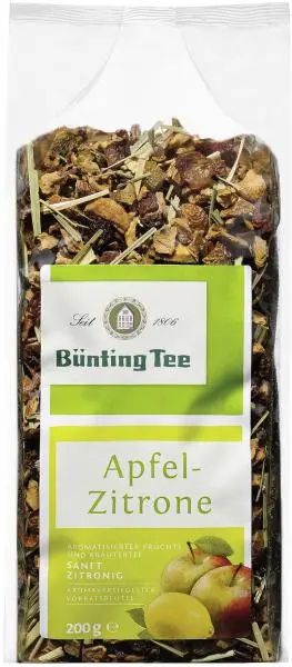 Bünting Tee | Bünting Tee Apfel-Zitrone | Bünting Tee | Deutscher Tee | Insgesamt 7 Unzen