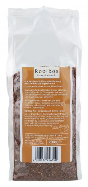 Bünting Tee | Bünting Tee Rooibos Cream Caramel | Bünting Tee | Deutscher Tee | Insgesamt 7 Unzen – Bild 2