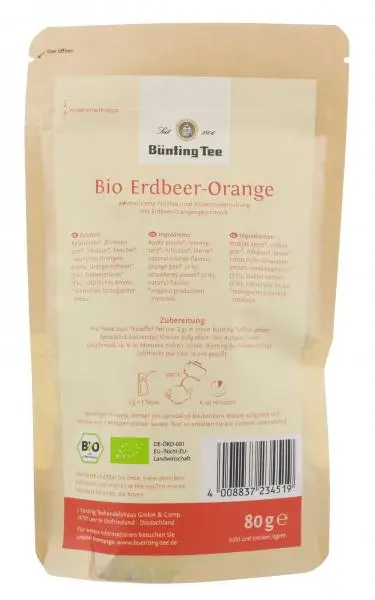 Bünting Tee | Bünting Tee Bio Erdbeer Orange | Bünting Tee | Deutscher Tee | 2,8 Unzen insgesamt – Bild 2