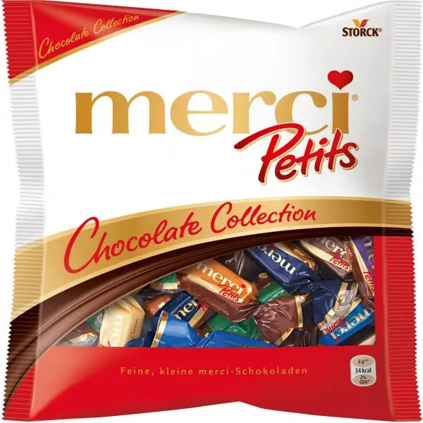 Chocolate Merci | Mistura de chocolates Merci pequenos | Doces Merci | Storck Merci | 4,4 onças no total