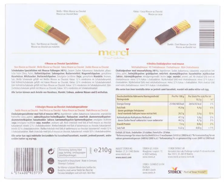 Chocolate Merci | Merci Mousse Au Chocolat Finest Selection | Doces Merci | Storck Merci | 7,4 onças no total - Image 2