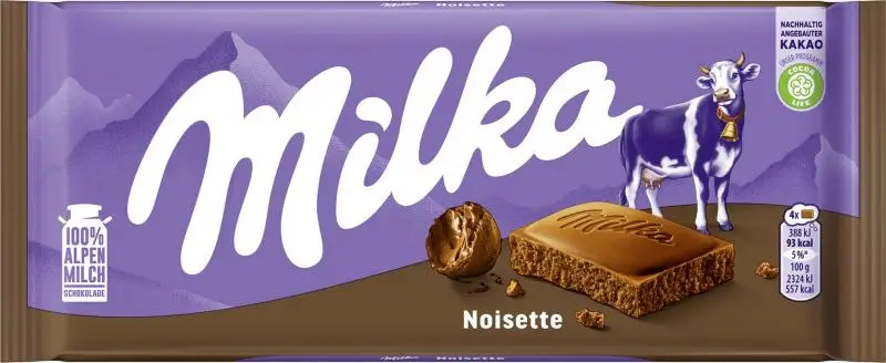 Bonbons au chocolat Milka | Barre Milka Noisette | Barres Milka | Bonbons Milka | 3,5 onces au total