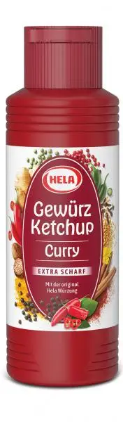 Ketchup Hela Curry | Ketchup Hela Spice Curry Extra Picante | Molho Hela Curry | Ketchup Hela Gewurz Curry | 10,5 onças no total