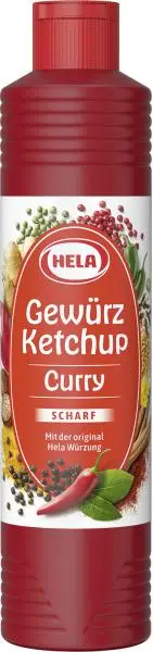 Ketchup de caril Hela | Ketchup de caril picante Hela | Molho de caril Hela | Ketchup de caril Hela Gewurz | 28,2 onças no total