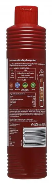 Ketchup de caril Hela | Ketchup de caril picante Hela | Molho de caril Hela | Ketchup de caril Hela Gewurz | 28,2 onças no total - Image 2