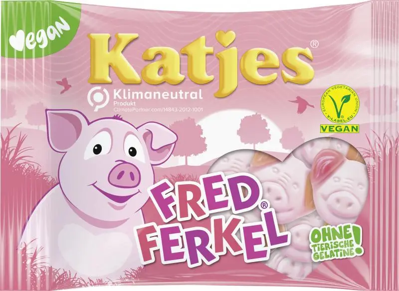 Gomas Katjes | Katjes Fred Piglet | Gomas Frutadas Katjes | Doces Katjes | 7 onças no total